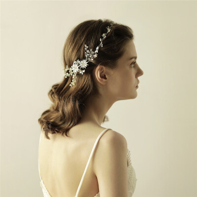 

Jonnafe Gold Floral Hair Comb Bridal Headband Wedding Hair Vine Accessories Handmade Hair Jewelry for Women