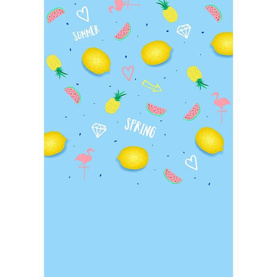 

Spring Lemon Photo Backdrop 57FT Vinyl Fabric Cloth Digital Printing Photo Background -3199