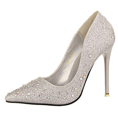 

Women Rhinestone Shoes Platform Stiletto High Heel Pumps Cocktail Party Prom