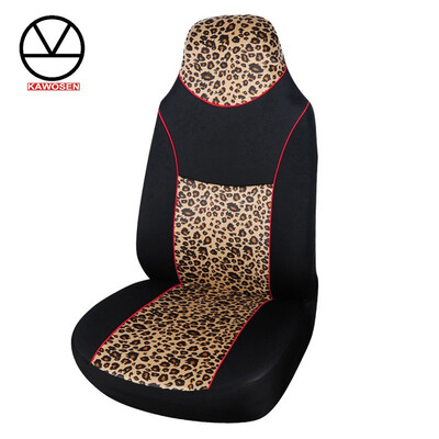 

1PCS Leopard Animal Print Integrated High Back Bucket Seat Cover Universal Fit Most Car Seat Cover Interior Accessorie