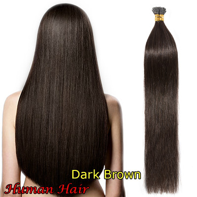 

16-22" I-TIP HAIR Glue Real Remy Human Hair Extensions Real Soft Hair Extensions STICK HAIR 100strands50g
