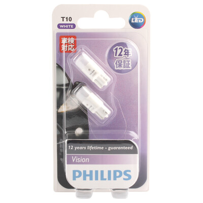 

Philips (PHILIPS) LED ширина лампа лампа для чтения Т10 / W5W объектива автомобиля колбы лампы 6000K белая лента загрузки 2