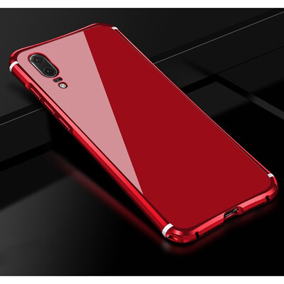 

For Huawei P20 P20 Pro Plating Metal Case Luxury 3 in 1 Aluminum Bumper Acrylic PC Back Cover Shockproof Case