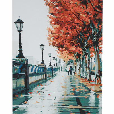 

Frameless DIY Digital Oil Painting 16 20 Autumn Scenery Hand Painted Cotton Canvas Paint By Number Kit Home Office Wall Art Pa
