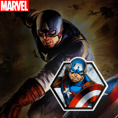 

Marvel Marvel Captain America Metal Fridge Sticker Universal Soft Magnet