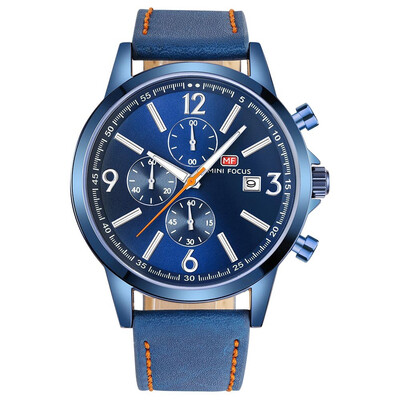 

BOFUTE Male Watches Casual Watch Quartz Movement Calendar Luminous Waterproof Genuine Leather Strap 0084G