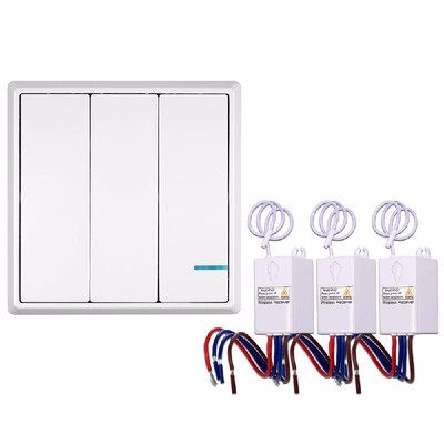AC 80150V Wireless Switch Transmitter Switch Receiver Controller No Wiring Remote Control Waterproof House Lighting & Appliances