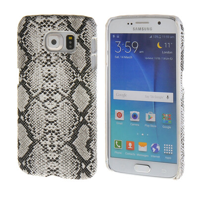 

MOONCASE Snakeskin Style Hard Shell Back Protective Case Cover for Samsung Galaxy S6 White