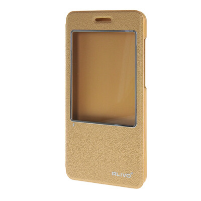 

MOONCASE ЧЕХОЛ ДЛЯ Huawei Honor 4X Slim View Window Leather Flip Bracket Back Cover Gold