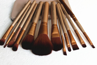 

MyMei 12 pcs Top Grade Professional Cosmetic Makeup Brushes Set With Metal Boxes Kit
