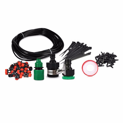 

18M DIY Micro Spray Drip Irrigation System Plant Garden Hose Watering Kits