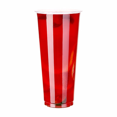 

OTOR 17oz22oz Disposable Plastic Cups with Lids PP Clear Cup for Hot & Cold Drinks Iced Coffee Bubble Boba Smoothie 1000pcs
