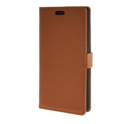 

MOONCASE Litch Skin Leather Flip Wallet Card Slot Stand Back Case Cover for LG G4 Brown