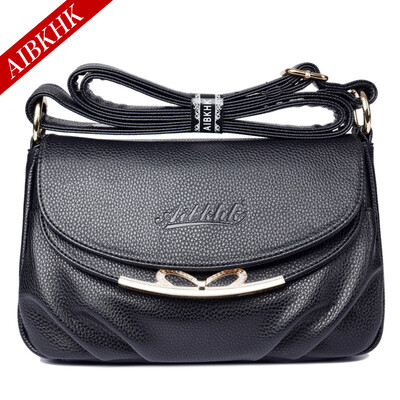

Aibkhk женская мода сумки женские натуральная кожа 2-слойные кожа коровы сумка Cross body сумка подарок для мамы четыре цвета M501