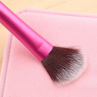 

Pro Powder Blush Brush Makeup Foundation Tool Cosmetic Stipple Blending Fiber Pink&Black
