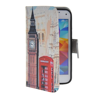 

MOONCASE Pattern Style Leather Side Flip Wallet Card Slot Pouch Stand Shell Back ЧЕХОЛ ДЛЯ Samsung Galaxy S5 Mini