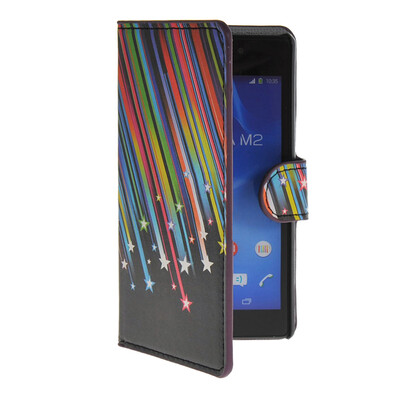

MOONCASE Meteor style Leather Side Flip Wallet Card Slot Stand Pouch чехол для Sony Xperia M2