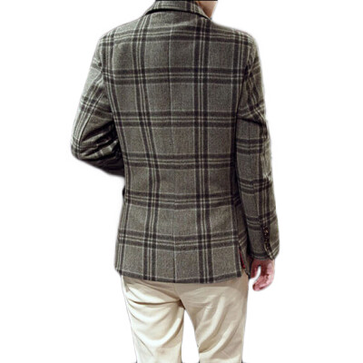 

Zogaa Winter New Men's Suit Grid Casual