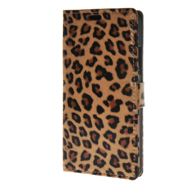 

MOONCASE Leopard Pattern Leather Card Slot Holster Pouch Stand Shell Case Cover for Microsoft Lumia 640 Leopard