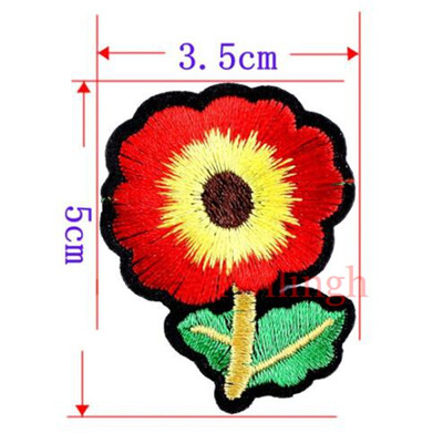 

1 Pc Brand Flower Patches Big Stickers Embroidery 3D Red Rose Applique Motif Applique Garment Women DIY Clothes Wedding Patch