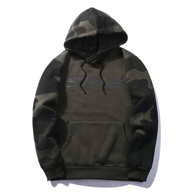 

Fashion Mens Autumn&Winter Sweater Camouflage Hooded Jacket Large Size