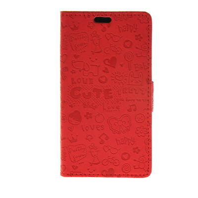 

MOONCASE Cute Little Witch Leather Side Flip Wallet Card Holder Stand Pouch ЧЕХОЛ ДЛЯ LG Spirit H440 Red