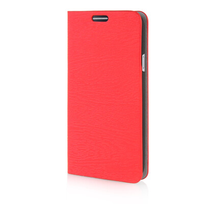 

MOONCASE Leather Side Flip Wallet Card Slot Pouch Stand Shell Back Case Cover for Samsung Galaxy E5 Red 01