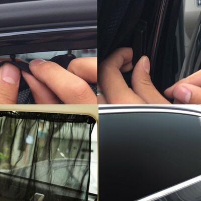 

2 X Protective Car Window Side Black Sun Shade Mesh Cover Visor Shield