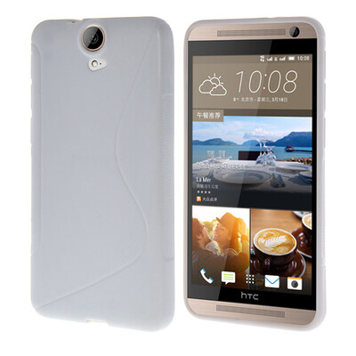 

MOONCASE  - Line Soft Silicone Gel TPU Protective Case Flexible Shell Protective Case Cover for HTC One E9+ E9 Plus White