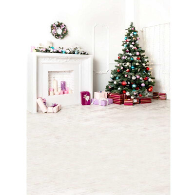 

Xmas Tree Photo Backdrop 57FT Vinyl Fabric Cloth Digital Printing Birthday Background st-523