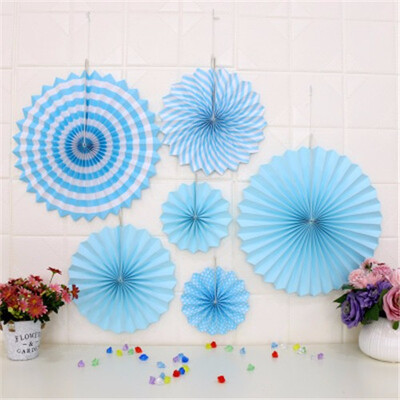 

Birthday party decoration paper fan flower set background wall shopping mall DIY ornaments wedding room window decorative fans