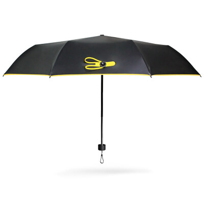 

Black lemon BLACK LEmon double sunscreen umbrella folding black plastic umbrella UV protection simple small black umbrella double lemon yellow