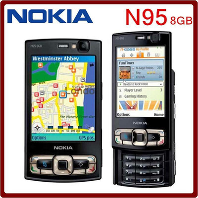 

Original N95 8GB Storage Camera 5MP Unlocked Nokia N95 8GB Mobile phone Free shipping One year Warranty