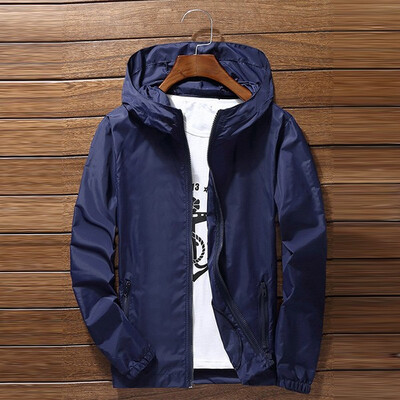 

Mens Ultra-Thin Breathable Solid Color Beach Sports Outdoor Quick-Drying Jacket