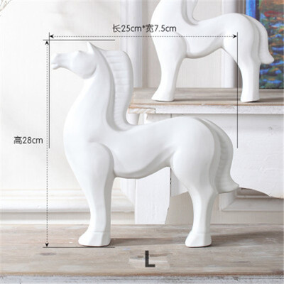 

Nordic modern ceramic horse home decorations simple porcelain craft figurines living room TV cabinet office new home furnishings s