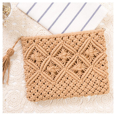

SMOOZA 2018 new Knitted Women Envelope Hasp Beach Bag Clutch Elegant Female Braided Handbag Envelope Hasp Beach Bag For Ladies