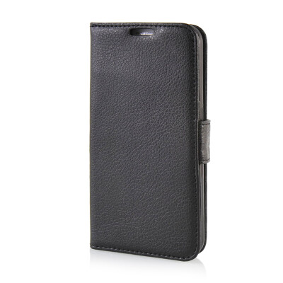 

MOONCASE Litch Skin Leather Side Flip Wallet Card Slot Pouch Stand ЧЕХОЛ ДЛЯ Samsung Galaxy S6 Black