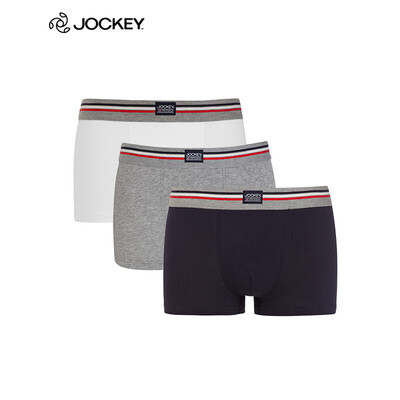 

JOCKEY Mens Boxer Briefs Cotton Mid-rise Breathable Sports Boxer 3 Pieces Black Black Black