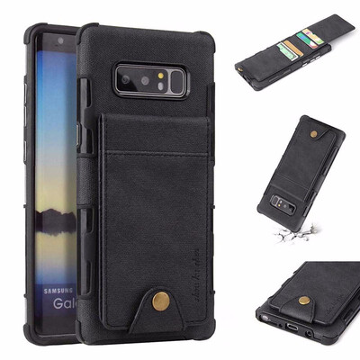 

SHS Phone Case For Samsung Galaxy S8S8 PlusNote 8 Fashion Linen Clasp Card slot Multifunctional Wallet Full Cover