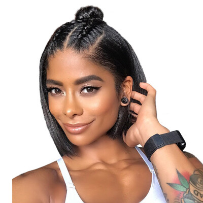 

150 Density Pre Plucked 13x6 Lace Front Wig Straight Short Bob Wigs Brazilian Human Hair Wigs Dolago