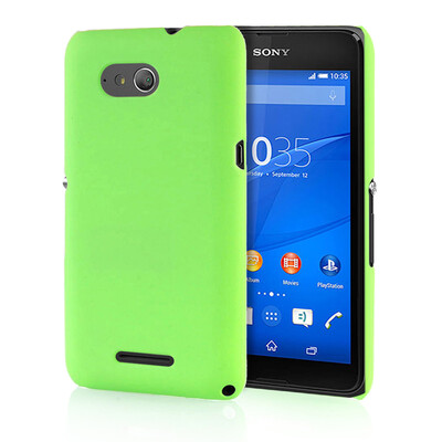 

MOONCASE Hard Rubberized Rubber Coating Devise Back ЧЕХОЛ ДЛЯ Sony Xperia E4G Green