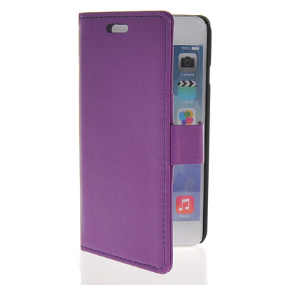

MOONCASE Slim Leather Side Flip Wallet Card Slot Pouch Stand Back чехол для Apple iPhone 6 ( 4.7 inch ) Purple