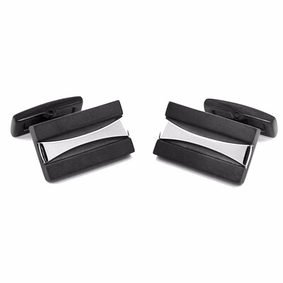 

Smooth Lines Formal Dress Mens Square Stainless Steel Cufflinks
