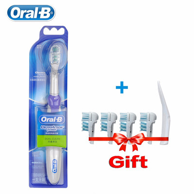 

Oral B Electric Toothbrush Dual Clean Deep Clean Teeth Brush AA Battery Non-Rechargeable Brush Heads Gift