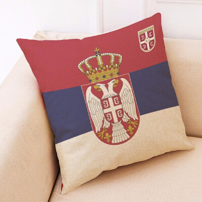 

The 2018 World Soccer Cup Home Decor National Flag Cushion Cover Linen Sofa Design Throw Pillow Case