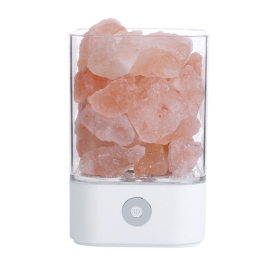 

Himalayan Crystal Salt Lamp Natural Air Purifying Dimmable Pink Salt Rock Crystal LED Desk Night Light with Adjustable 7 Colors