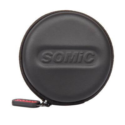 

Somic Microphone SOMIC Small Headphones In-Ear Headphones Bag Bluetooth Headset Storage Box Portable Headphones Storage Finishing Earbuds Bag Black