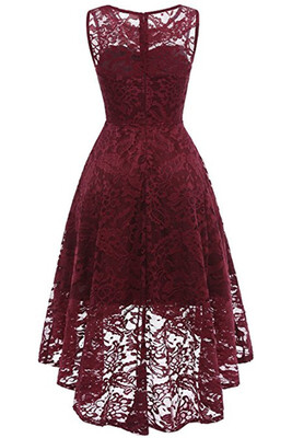 

Women Floral Lace Bridesmaid Party Dress Short Prom Dress V Neck Homecoming Dress