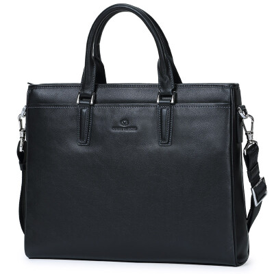 

Giovanni Valentino (GIOVANNI VALENTINO) men's business briefcase cow leather handbag large capacity male bag 710631110 black