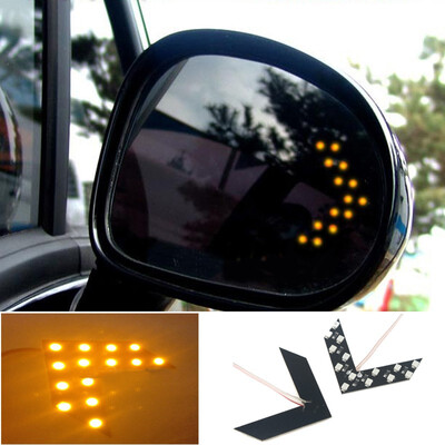 

MyMei 2Pcsset 14 SMD LED Arrow Panel For Car Rear Mirror Indicator Turn Signal Light
